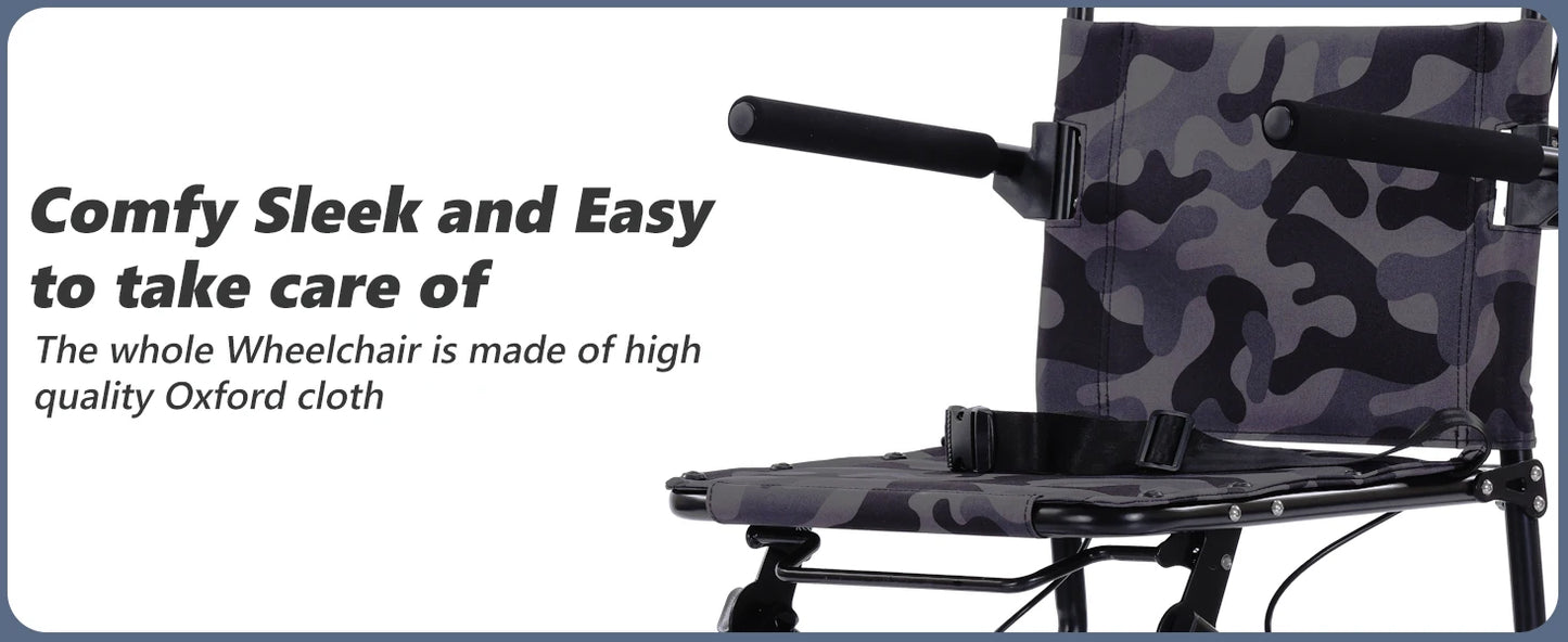 Adult Lightweight Folding Manual Wheelchair β Portable, Self-Propelled, 250 lb Capacity