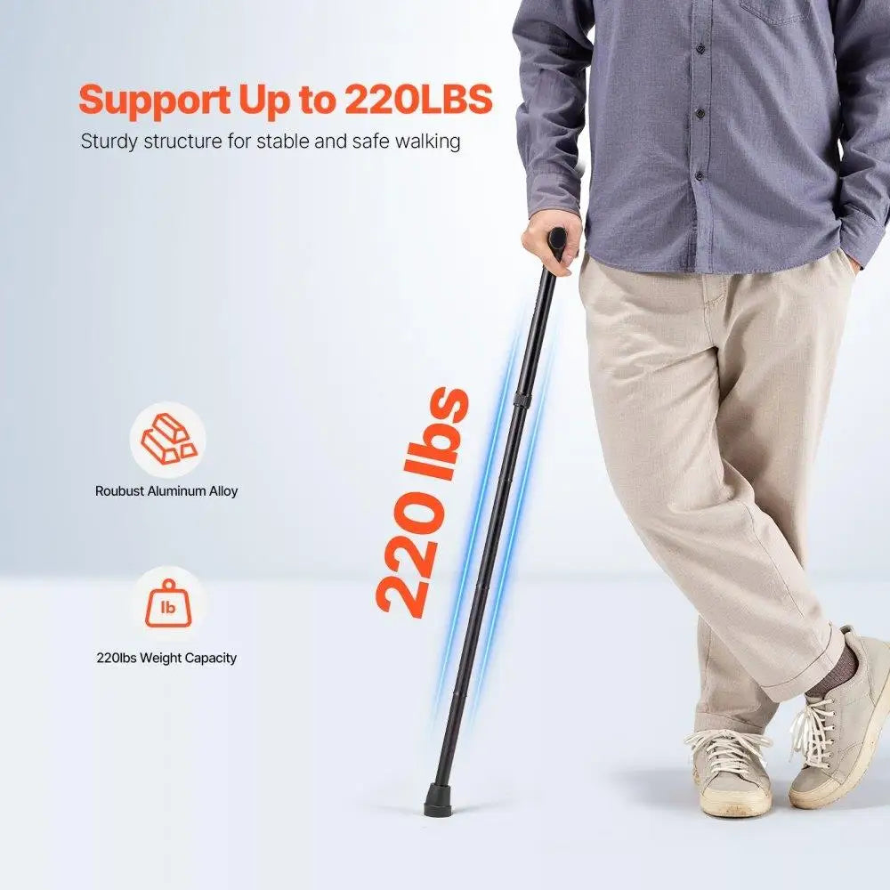 Folding Walking Cane with Wrist Strap β Lightweight, Adjustable, and Travel-Friendly