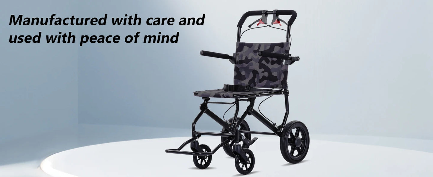 Adult Lightweight Folding Manual Wheelchair β Portable, Self-Propelled, 250 lb Capacity