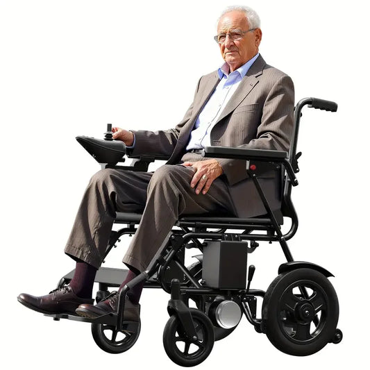Foldable Electric Wheelchair with Joystick – Lightweight, Portable Power Chair for Adults & Seniors