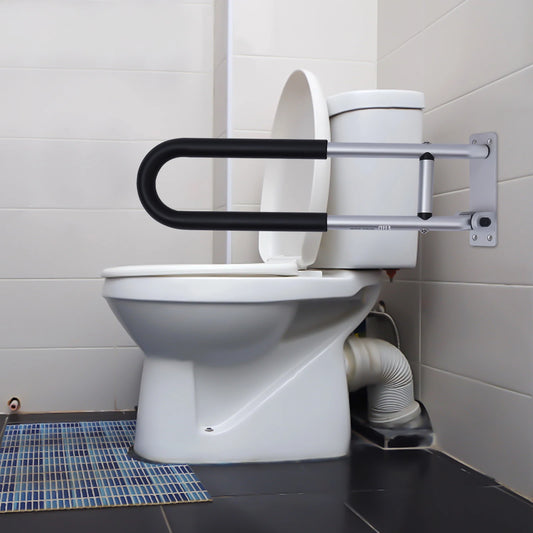Toilet Grab Bar with Wall Mount – Non-Slip Aluminum Safety Rail for Bathroom & Toilet (Ships from U.S.)