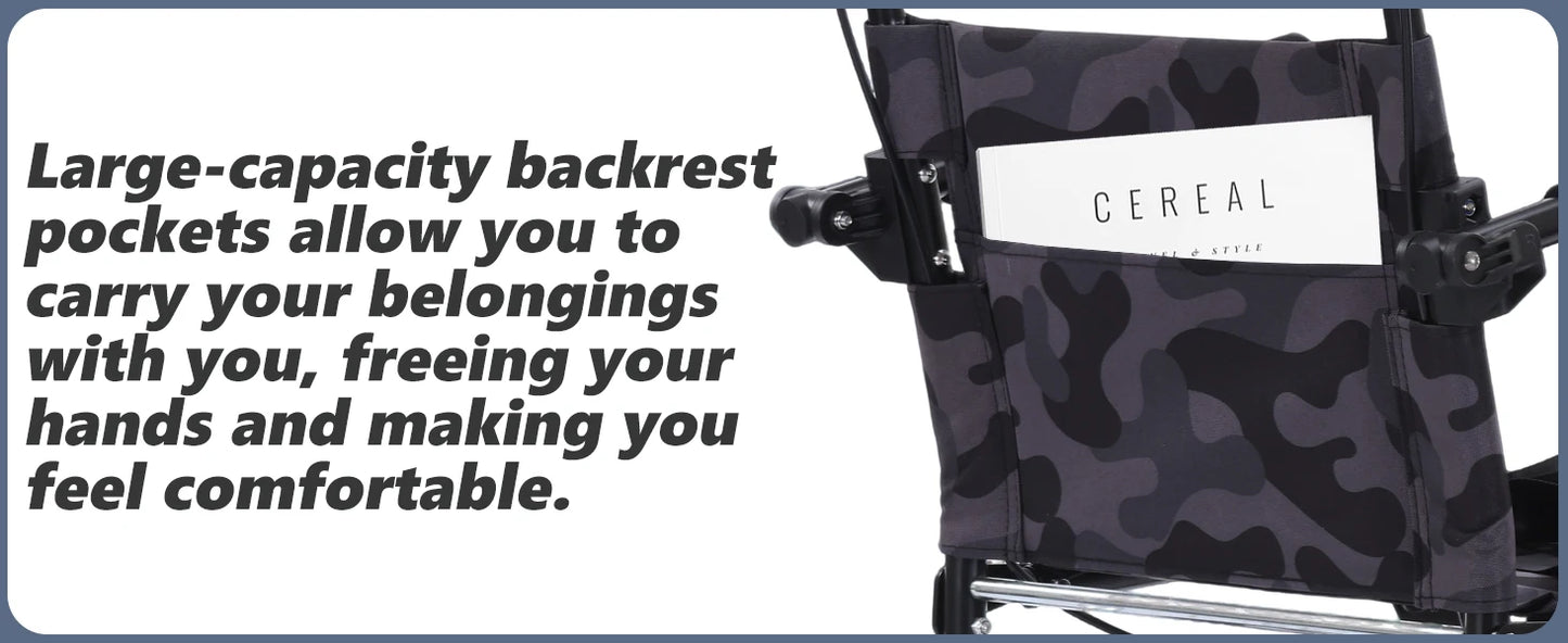 Adult Lightweight Folding Manual Wheelchair – Portable, Self-Propelled, 250 lb Capacity