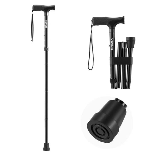 Folding Walking Cane with Wrist Strap – Lightweight, Adjustable, and Travel-Friendly
